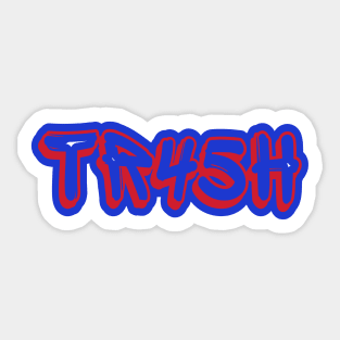 tR45h - Blue and Red - Front Sticker